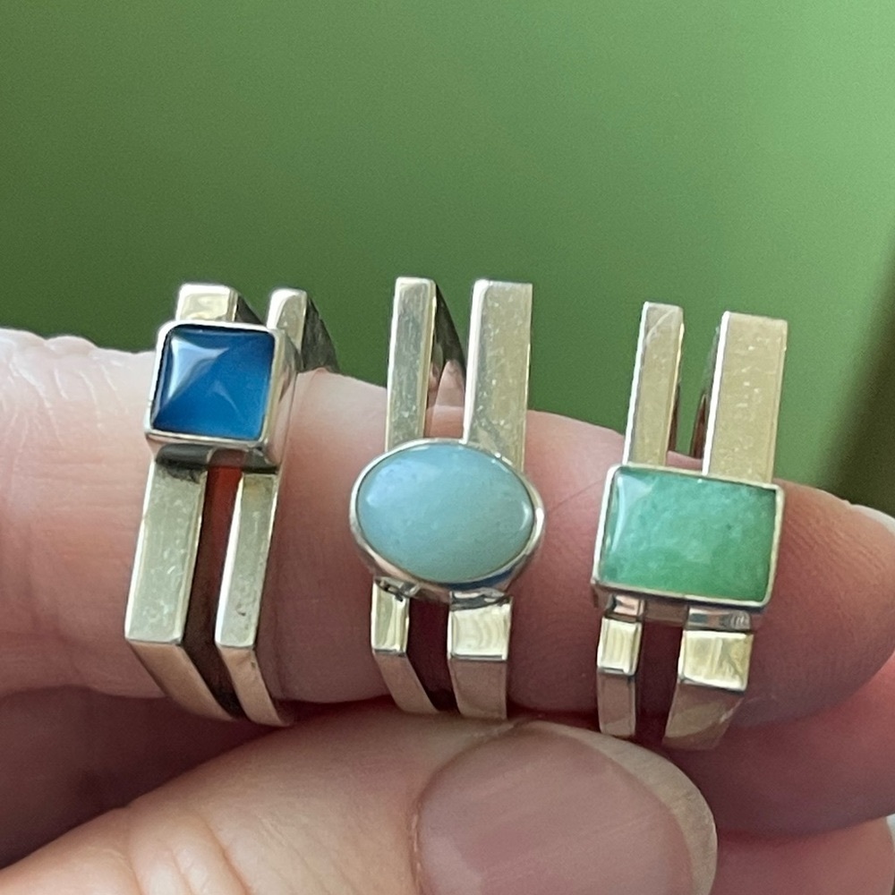 Handmade sterling silver rings - Picture 1 of 15